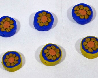 Polymer Clay Beads - Set of Six