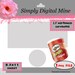 YOU Design!!! .. 2.5 oz. Medium Potato Chip Can and lid Label Templates!!