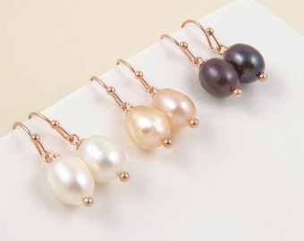 Freshwater Pearl Earrings Bridesmaid Gift for Sister Gift for Best Friend Gift for Wife Gift for Her Pearl Drop Earrings Teardrop Earring