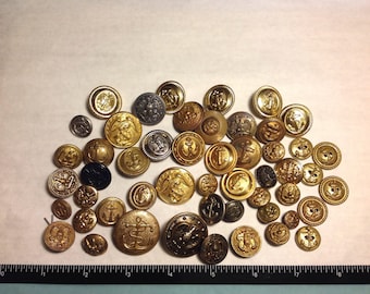 Lot of 51 Military & Military Related Buttons