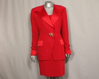Red Sizzling Hot Vintage Women's POWER SUIT