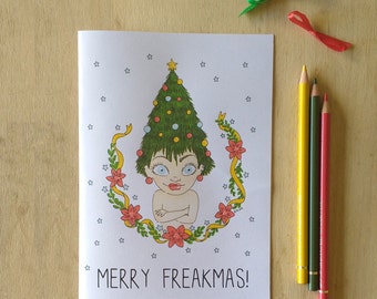 Printable Christmas Card - Merry Freakmas
