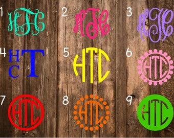 SALE** Monogram Decal/Monogram Sticker/Monogram Car Decal/Vinyl Decal/Vinyl Monogram/Yeti Decal/Car Decal/Laptop Decal/Yeti Cup Decal/Yeti