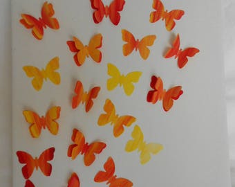 Flight of butterflies painting
