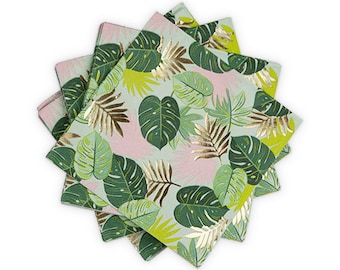 Tropical Party Napkins/ Fancy Palm Leaf Napkins/ Tropical Party Decor / Palm Napkins