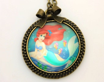 Ariel Necklace, little mermaid Necklace, Ariel jewelry, little mermaid jewelry, 2525C