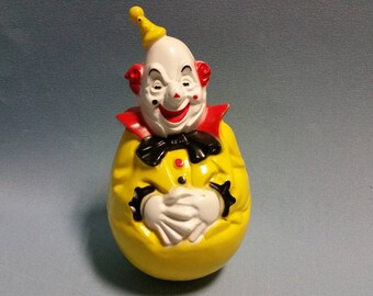 Vintage Clown Roly Poly by Reliable, Made in Canada