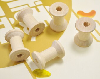 Wood Spool,10pcs wooden spools,Unfinished Natural wooden spool bead-30x21mm