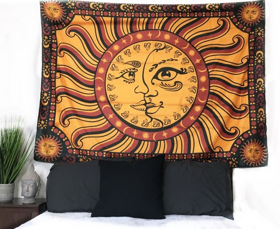 New Sun And Moon Wall Hanging Tapestry 80 X 60 Inches 2272