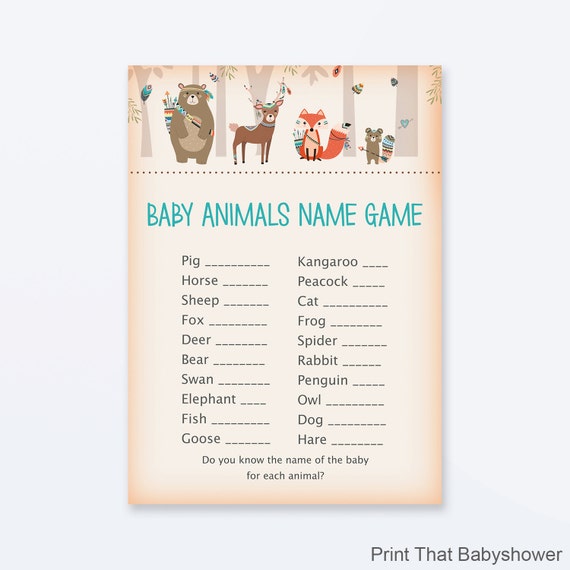 baby animals match the animals to the baby name