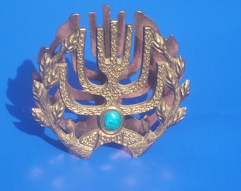Brass Jewish Israel Decorative Letter / Napkin Holder