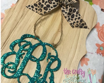 Rear View Car Charm, Car Charm, 6" Monogram Car Charm