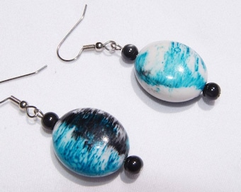 Abstract print earrings
