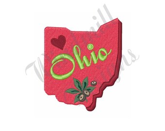 Heart Ohio State - Machine Embroidery Design