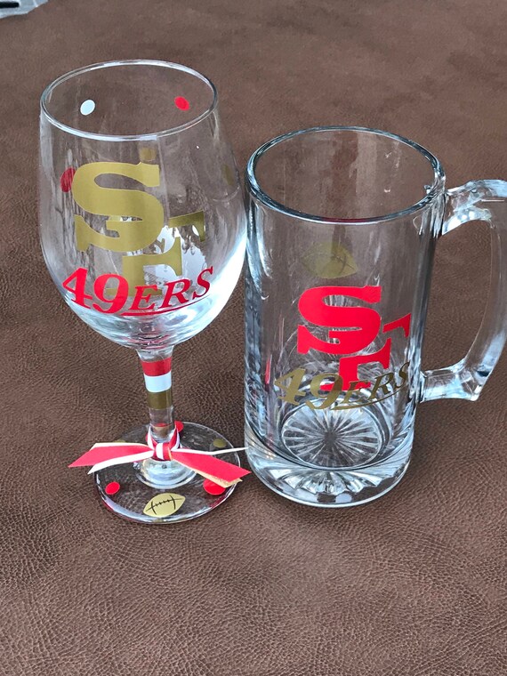 San Francisco 49ers Glassware Football Sports Glassware Go