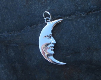 Sterling Silver Moon Pendant - #444