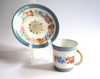 French Vintage Cup and Saucer Coffee Set from Couleuvre
