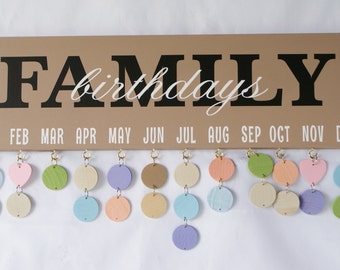 Family Celebration Board - Family Birthday Calendar - Birthday Sign - Family Birthdays - Family Calendar - Family Celebrations - Birthdays