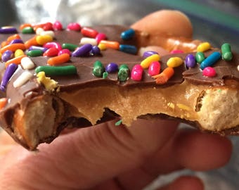 One Dozen Large CrowleyDipped pretzels with peanut butter filling
