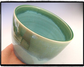 Zen estilo hermoso turquesa y verde Bowl/plantador por misunrie
