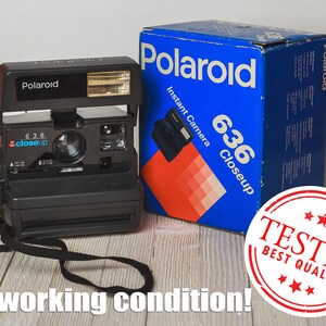 Polaroid Close Up 636 Polaroid Camera Vintage Camera Retro Camera with original box Xmas Christmas gift for photographer Gift for him