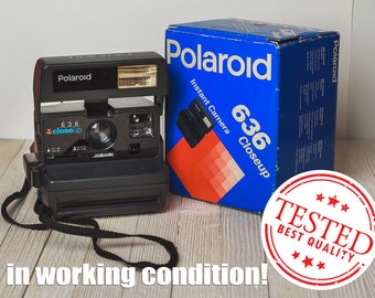 Polaroid Close Up 636 Polaroid Camera Vintage Camera Retro Camera with original box Xmas Christmas gift for photographer Gift for him