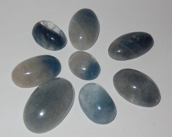 Blue Tourmaline/Indicolite included quartz cab