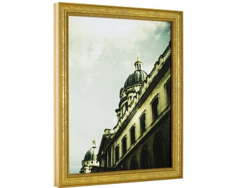 Craig Frames, 24x36 Inch, Aged Gold Picture Frame, Stratton .75" Wide (314GD2436)