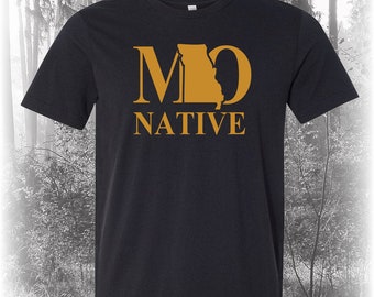 Black Missouri Native Shirt, Native Missouri Shirt, Missouri Shirt, MO Shirt, Missouri State Shirt