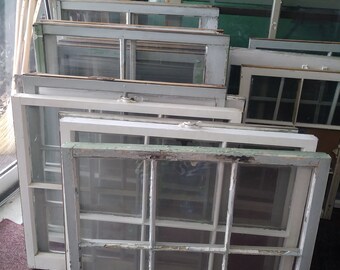 Vintage Window Divided Pane Farmhouse Craft several options DIY Collectible reclaimed wedding decor