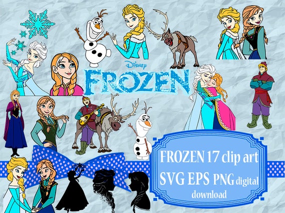 Frozen svg Clipart Frozen Princess Anna and Elsa svg