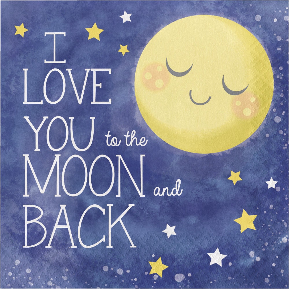 I Love You to the Moon and Back Paper Napkins Twinkle