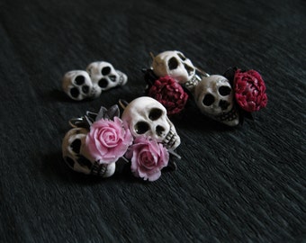 Pastel goth earrings Halloween jewelry Halloween earrings Halloween costume Bone jewelry Scull jewelry Vampire earring Skeleton jewelry