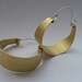 Mimbre Desert Willow large gypsy style brass and sterling hoop earrings