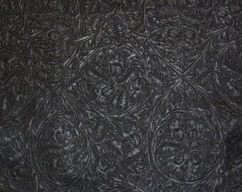 Leather 15"x15", 12"x20", 10"x24", or ? Western CIRCLE Black Embossed on our BIKER Cowhide 3.5 oz / 1.4mm PeggySueAlso™ E2812-04