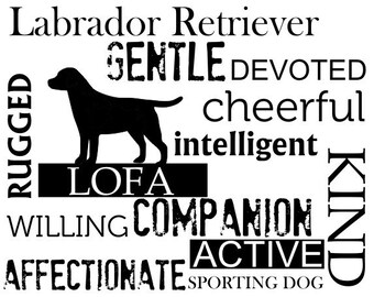 Customized Labrador Retriever Subway Art Wall Decor Labrador Retriever Personalized with Your Lab's Name