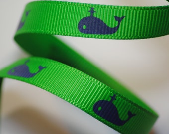 Whale Grosgrain 3/8 inch (9mm) wide