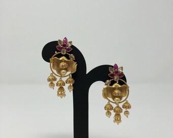 Indian Jewelry - Indian Earrings - Jhumki Earrings - Bollywood Earrings - Bollywood Jewelry - Indian Bridal -