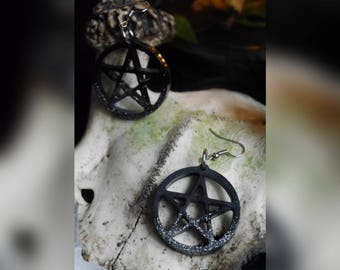 Pentagram earrings, pentagram earrings-witch, witchy, Goth, Strega, Pagan, Wicca, Rutial, Occult