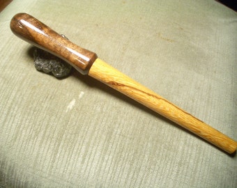 Turkish Walnut and Marble Wood Nostepinne, Nostepinde, Yarn Winder, Nosty