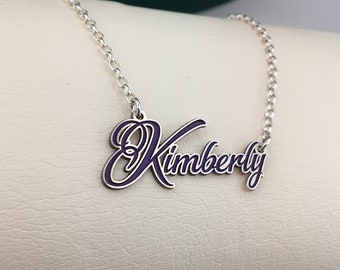 Kimberly necklace, custom word necklace, name necklace, name pendant, special gift, sterling silver 925