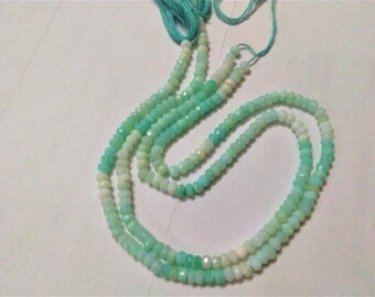 ON SALE - AAA Natural Peruvian opal 4 to 4.5mm Faceted rondelle Beads, Peruvian opal loose beads strand, GemStone Necklaces Jewellery.