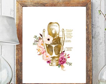 Larynx Anatomy Art, Speech Language Pathologist Gift, Larynx Print, SLP Office Decor, Speech Therapist, ENT Art, Doctor Gift, Medical Art