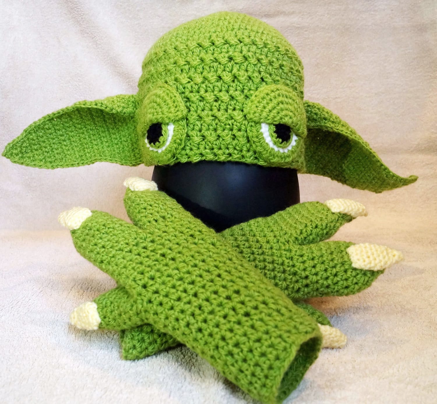 Yoda Hat Crochet Pattern PDF Yoda Gloves Crochet Pattern