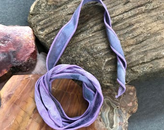 Patterned Hand Dyed Silk Ribbon