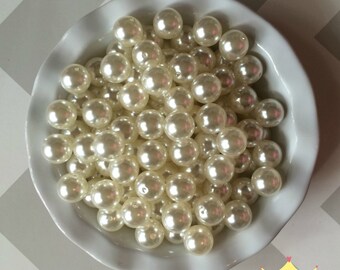 20mm Ivory Chunky Beads Bubble Gum Pearls (A41)