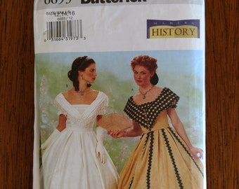 Butterick #6693, Misses Historical Costume Pattern - Size , 12,14,16 - 2 Variations