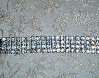 Brilliant Four Row Rhinestone Bracelet