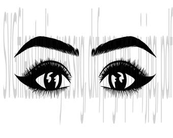 T-shirt svg, Eyelashes SVG File, Makeup SVG File, eye svg, woman svg, eyebrow svg, jumper svg, eyelashes cut files, dxf, png, eps, jepg, pdf