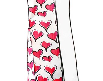 Breathable Hearts on White Wedding Gown Prom Dress Garment Bag Extra Long